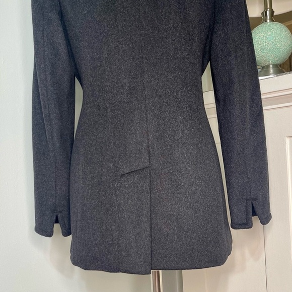 Calvin Klein Gray Wool Cashmere Peacoat Winter Dress Coat 4 Small - Picture 8 of 10